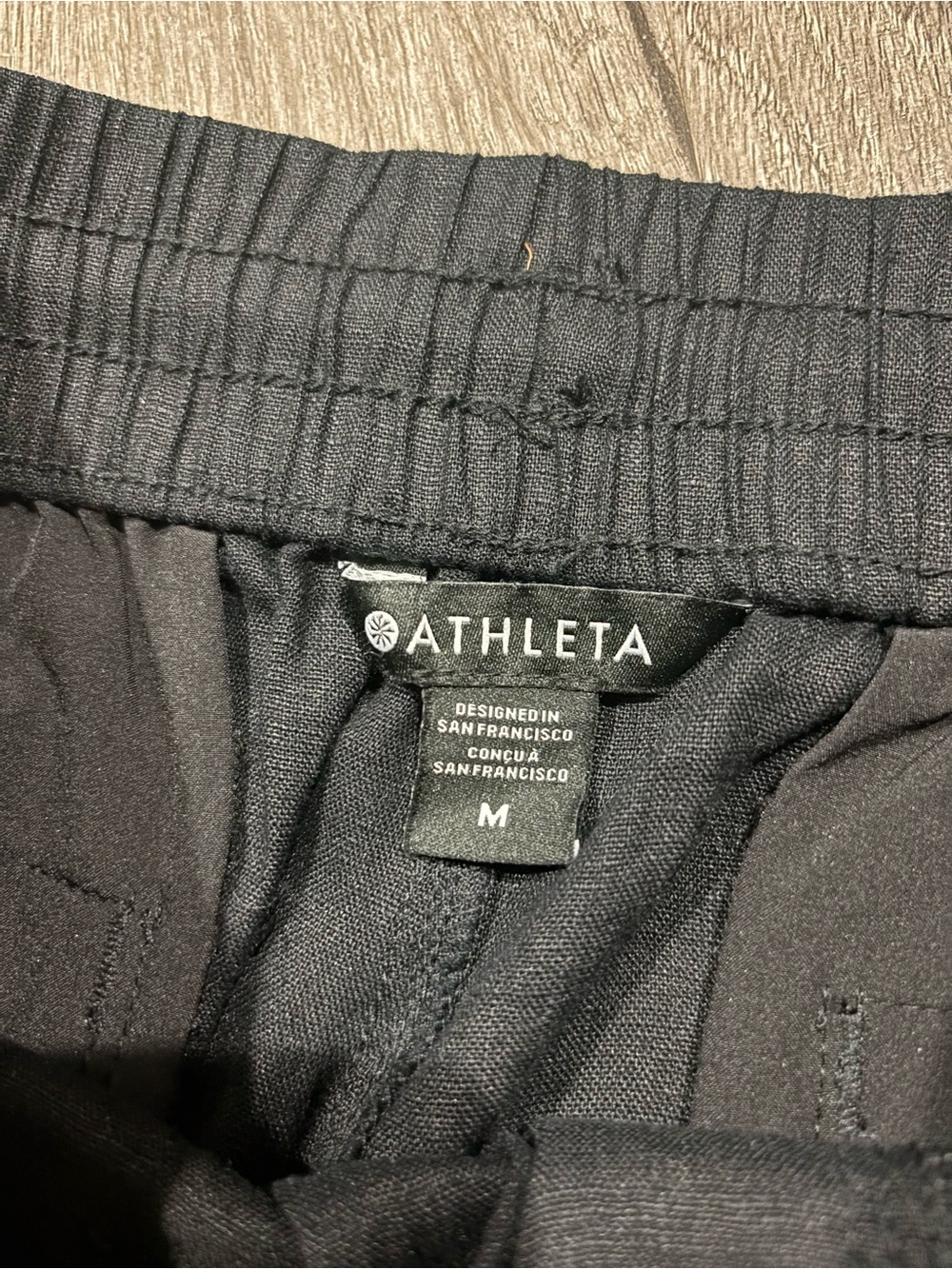 Athleta Retreat Linen High Rise Wide Leg Pants In Black Size Medium - Picture 6 of 7